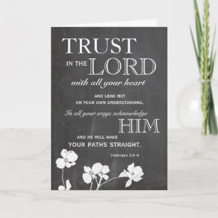 Chalkboard Trust in the Lord Brazilian Card