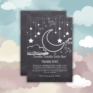 Chalkboard Twinkle Twinkle Little Star Baby Shower Thank You Card