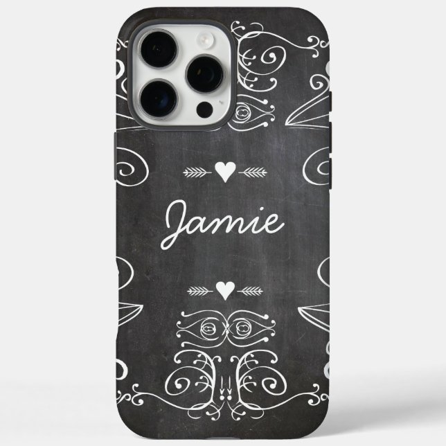 Chalkboard Typography Art Case-Mate iPhone Case (Back)