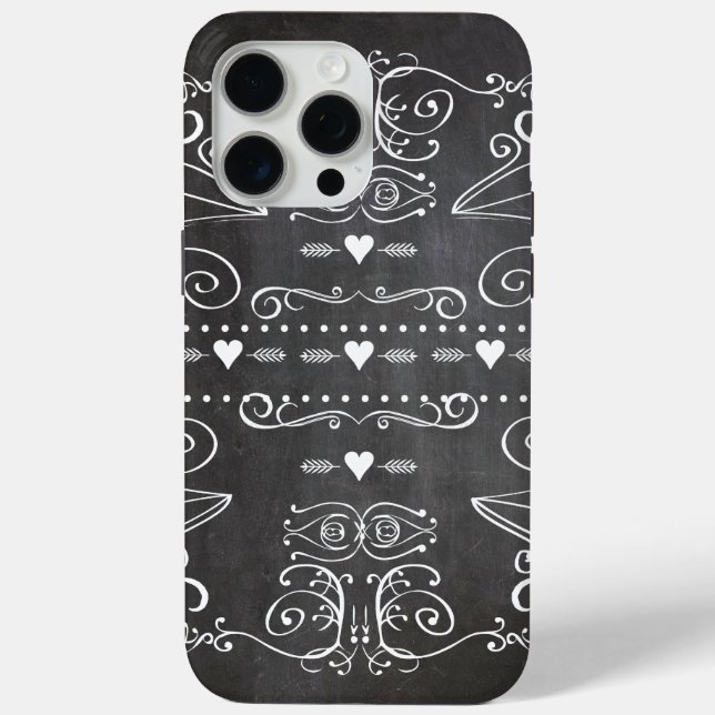 Chalkboard Typography Art Case-Mate iPhone Case (Back)