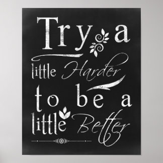 Chalkboard Typography Motivational Print