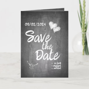 Chalkboard Typography Wedding Announcement