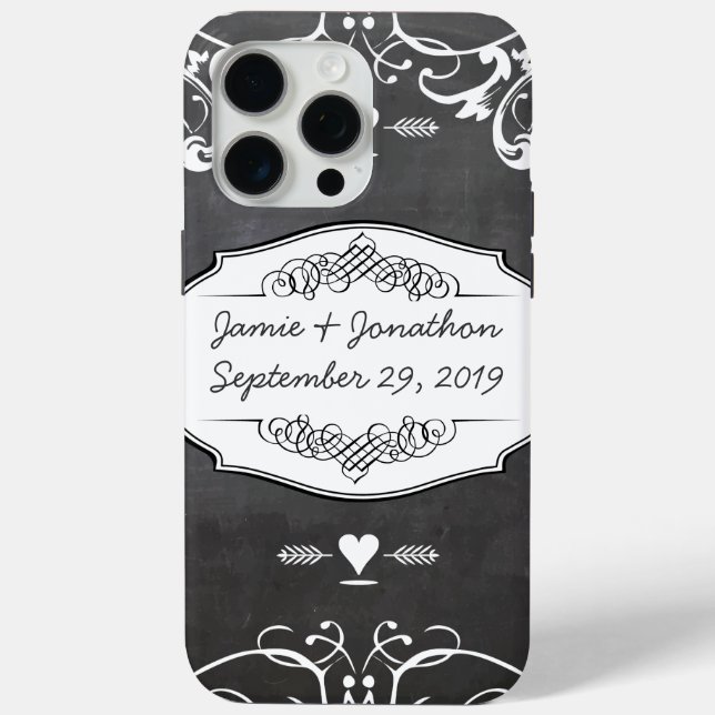 Chalkboard Typography Weddings Case-Mate iPhone Case (Back)