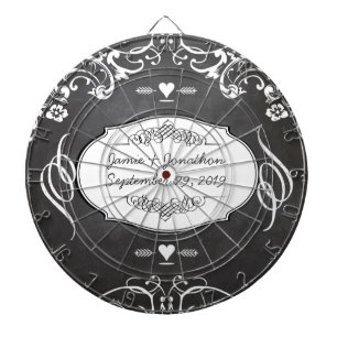 Chalkboard Typography Weddings Dartboard