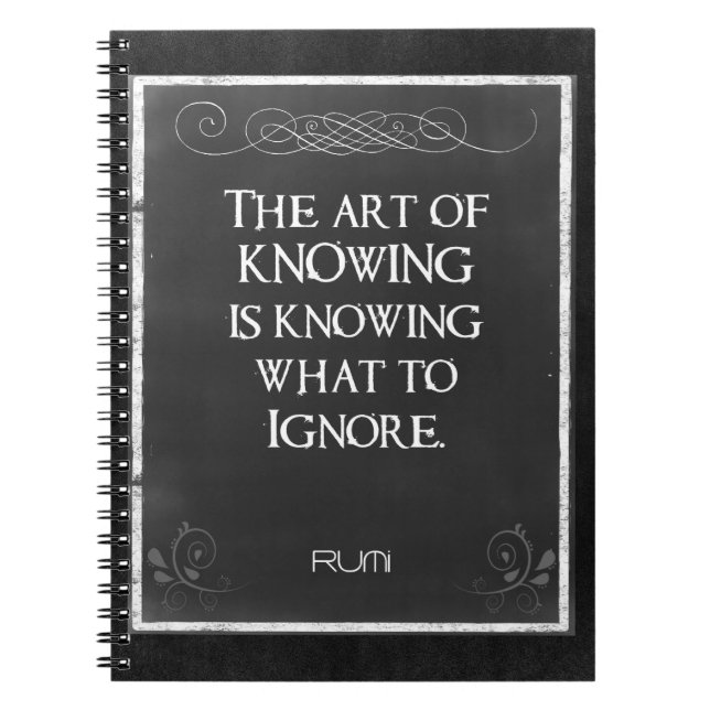 Chalkboard Typography with an Inspirational Quote Notebook (Front)