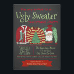 Chalkboard Ugly Sweater Christmas Party Invitation<br><div class="desc">Ugly sweater Christmas party invitation with three ugly sweaters on a chalkboard background. You can easily customise these fun ugly sweater Christmas party invitations for your event by simply adding your details in the font style and colour you prefer.</div>