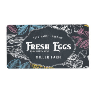 Chalkboard Vintage ⎢Egg Carton Label