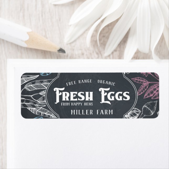 Chalkboard Vintage Egg Carton Label (Insitu)