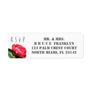 Chalkboard Vintage Floral - Return Address Label