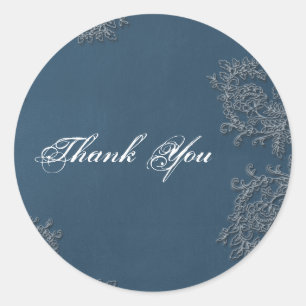 Chalkboard & Vintage Lace Customisable Classic Round Sticker