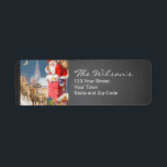 Chalkboard Vintage Santa Christmas Return Address<br><div class="desc">Chalkboard Rustic Vintage Santa Christmas Holiday Return Address Labels</div>