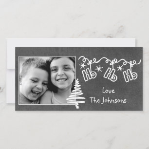 Chalkboard Wallies Christmas photo card