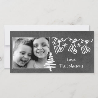 Chalkboard Wallies Christmas photo card
