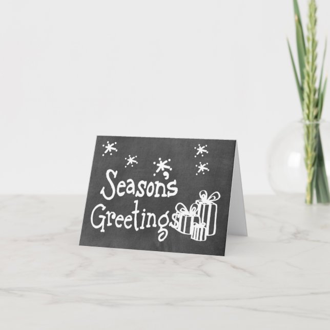 Chalkboard Wallies Holiday Note Cards (Front)