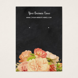 Chalkboard Watercolor Flowers Earring Display