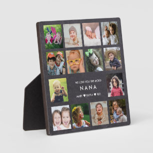 Chalkboard We Love You Nana 14 Photo Collage   Plaque