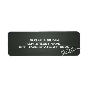 Chalkboard Wedding Address Label