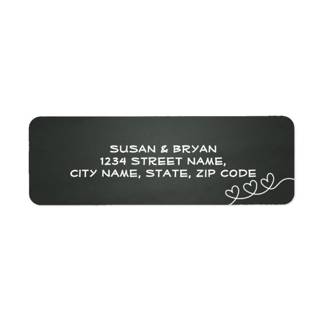 Chalkboard Wedding Address Label (Front)