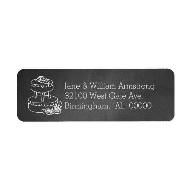 Chalkboard Wedding Address Labels (Front)