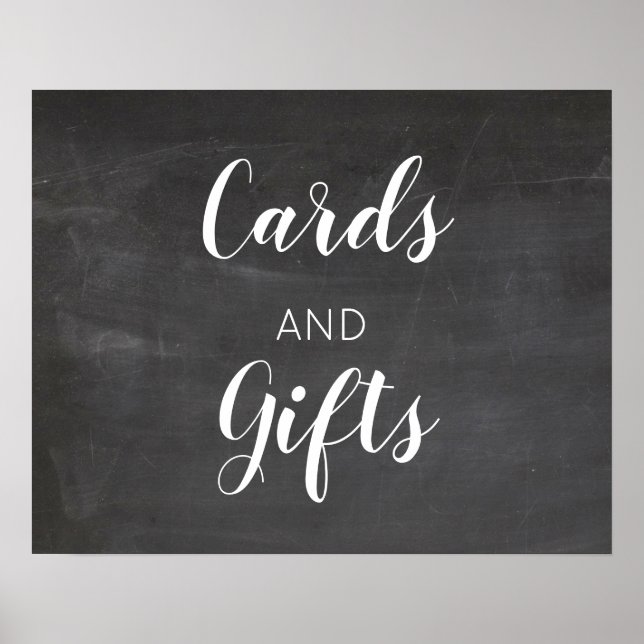 Chalkboard Wedding Cards and Gifts Sign (Front)