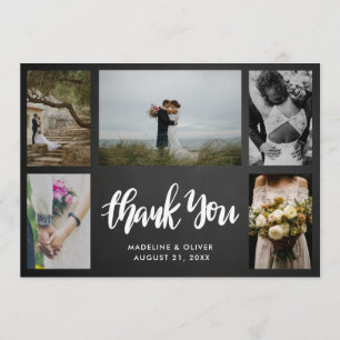Chalkboard Wedding Five Photos   Thank You Script