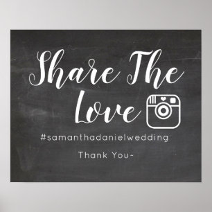 Chalkboard  Wedding Instagram sharing sign