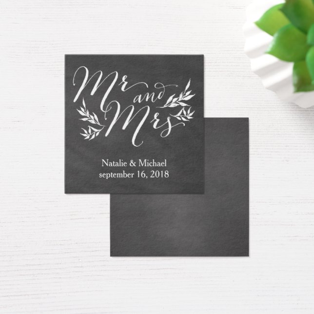 Chalkboard Wedding Invitation Name Plate Card (Desk)