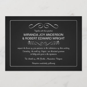 Chalkboard Wedding Invitations Plain and Simple
