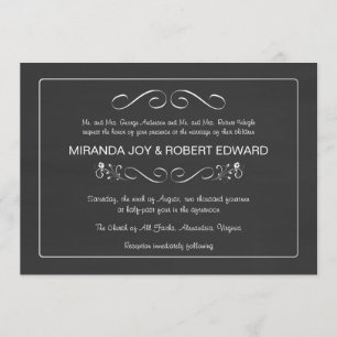 Chalkboard Wedding Invitations Plain and Simple
