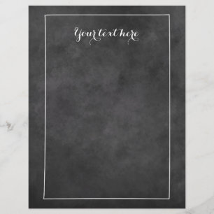 Chalkboard wedding letterhead design with border