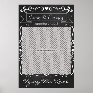 Chalkboard Wedding Prop Poster for Photo Booth