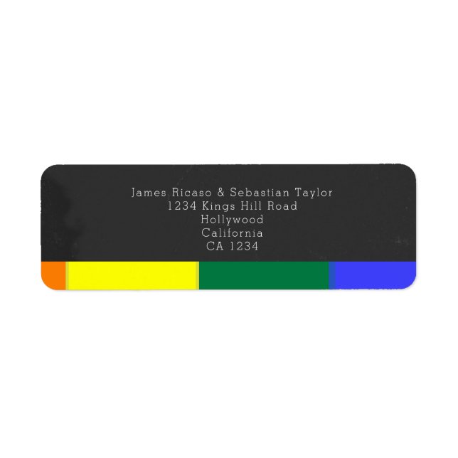 Chalkboard wedding Rainbow Pride (Front)