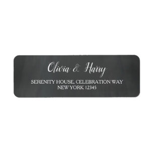 Chalkboard Wedding Return Address Labels