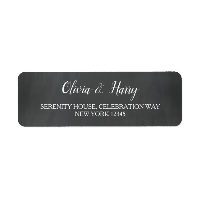 Chalkboard | Wedding Return Address Labels (Front)