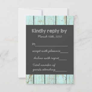 Chalkboard Wedding RSVP Card