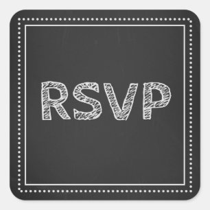 Chalkboard Wedding RSVP Envelope Seals