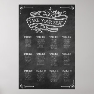 Chalkboard Wedding Seating Chart Take Your Seat