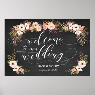 Chalkboard Welcome Wedding Poster