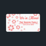 chalkboard "we've moved" Christmas label<br><div class="desc">Add a special detail to your holiday letters! There are many different cards available,  so pick the design and wording you like. Browse the store or search for "portosabbianatalelabel".</div>