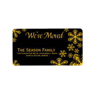 chalkboard "we've moved" Christmas label