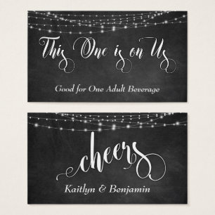 Chalkboard & White Light Strings, Drink Tickets