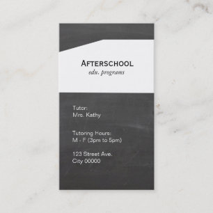 Chalkboard White Panel Business Card