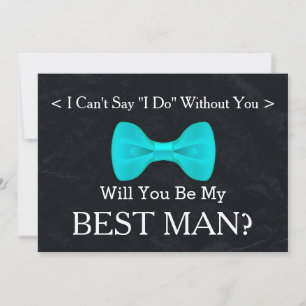 Chalkboard Will You Be my Best Man Invitation