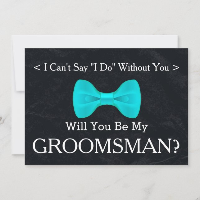 Chalkboard Will You Be my Groomsman Invitation (Front)