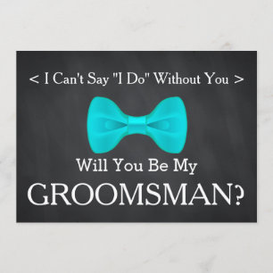 Chalkboard Will You Be my Groomsman Invitation