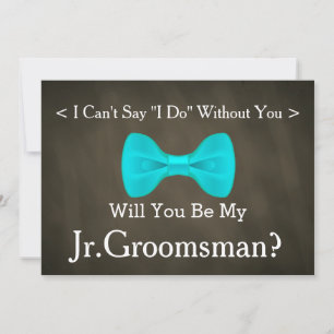 Chalkboard Will You Be my Jr.Groomsman Invitation
