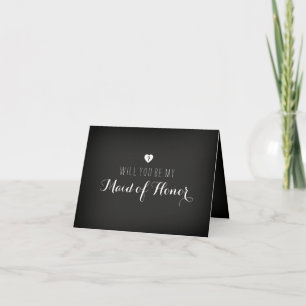 Chalkboard Will You Be My Maid Of Honour Card