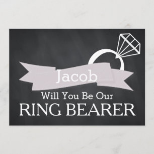 Chalkboard Will You Be Our Ring Bearer Invitation