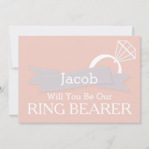 Chalkboard Will You Be Our Ring Bearer Invitation