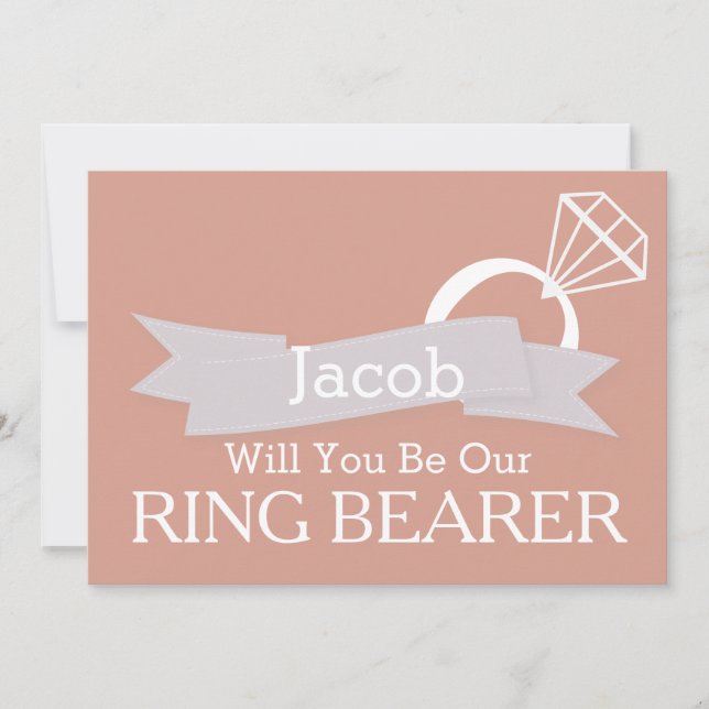 Chalkboard Will You Be Our Ring Bearer Invitation (Front)